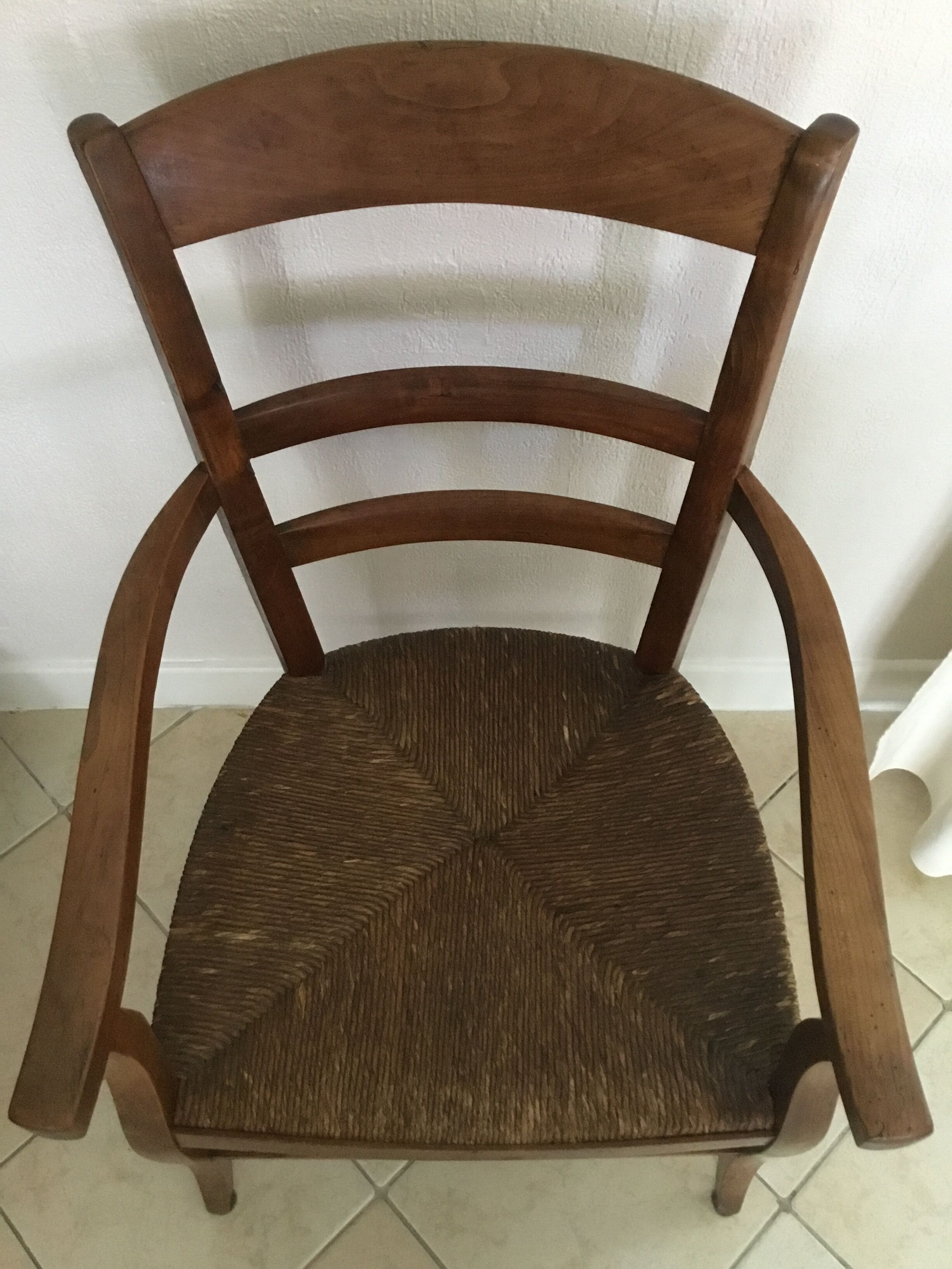 Old straw seat chair