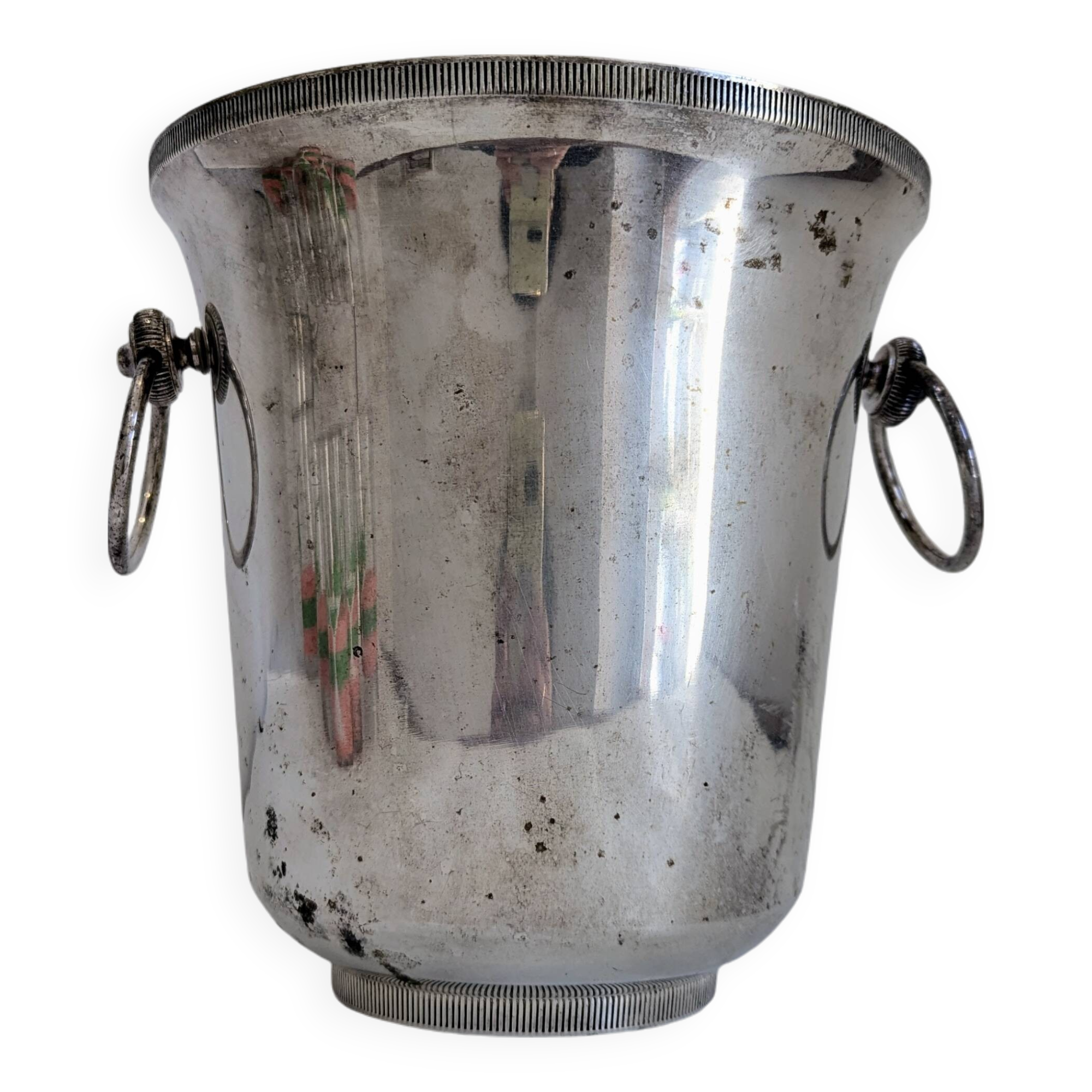 Vintage silver metal champagne bucket