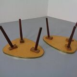 Mid-Century German Tripod Flower Side Tables, 1960s, Set of 2