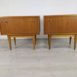 Pair of Scandinavian teak bedside tables