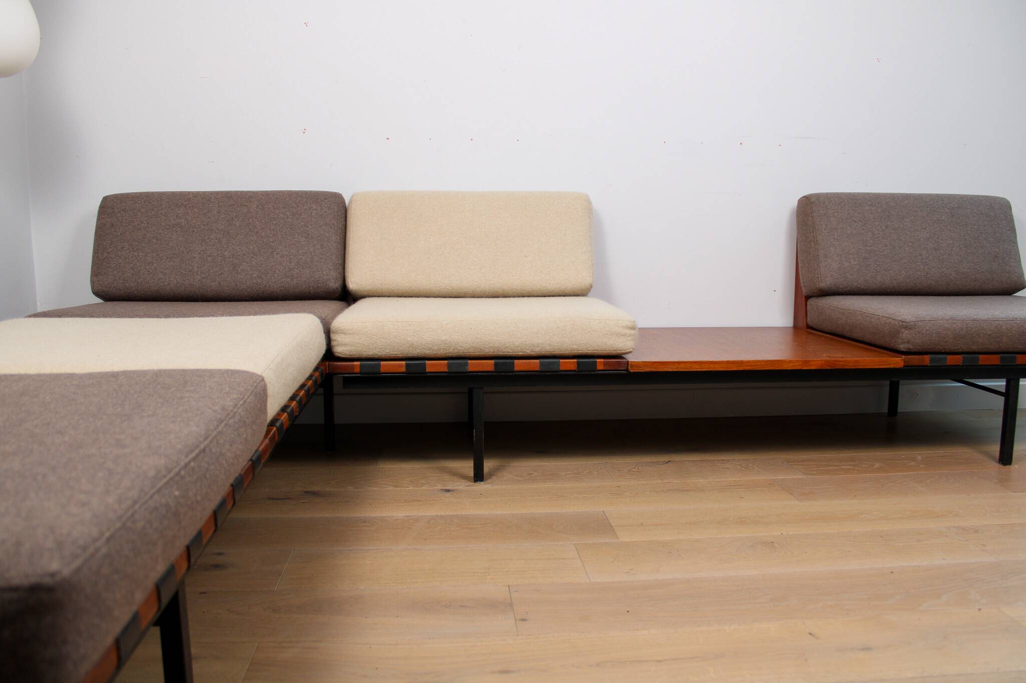 Home / A pair of Vintage Mid-century Robin Day for Hille modular sofas - Teak