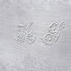 9 serviettes de table damassées 19ème monogrammées "MS"