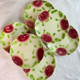 Dabbling plates decorated with roses