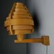 Mounted Pine Veneer Conical Wall Lamp By Hans-Agne Jakobsson For Markaryd, Sweden 1960S