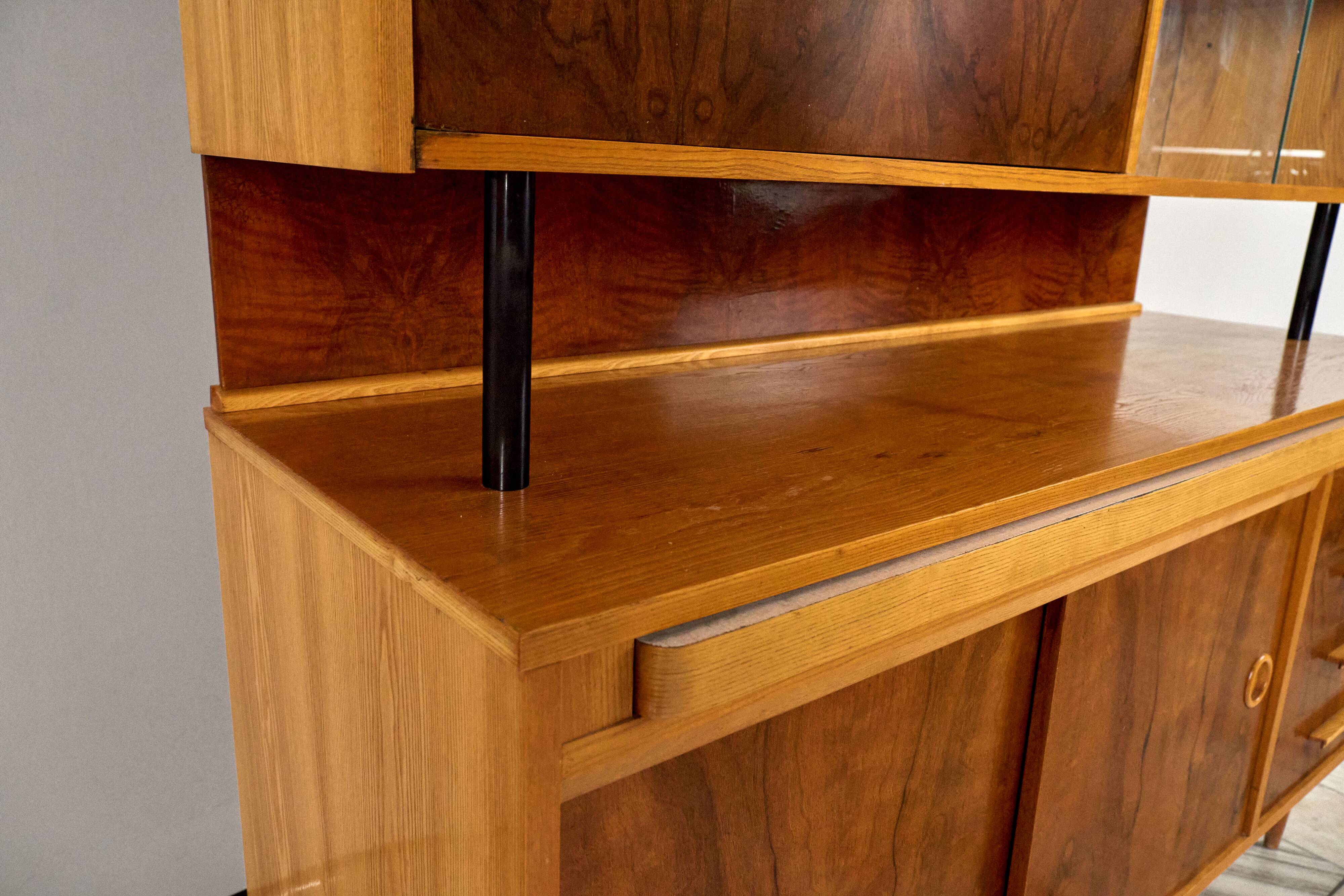 Vintage Credenza with pull-out table, 1960s, Czechoslovakia