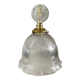 Vintage wall lamp in electrified holophane glass to new