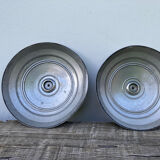 Pair of industrial pendant lamp JT in gray metal / vintage luminaire