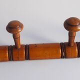 Wooden wall coat rack 4 hooks