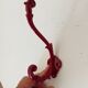 Vintage wall coat hook in enamelled cast iron