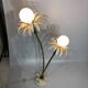 Two branch palm tree floor lamp 1970s italian hollywood regency brass