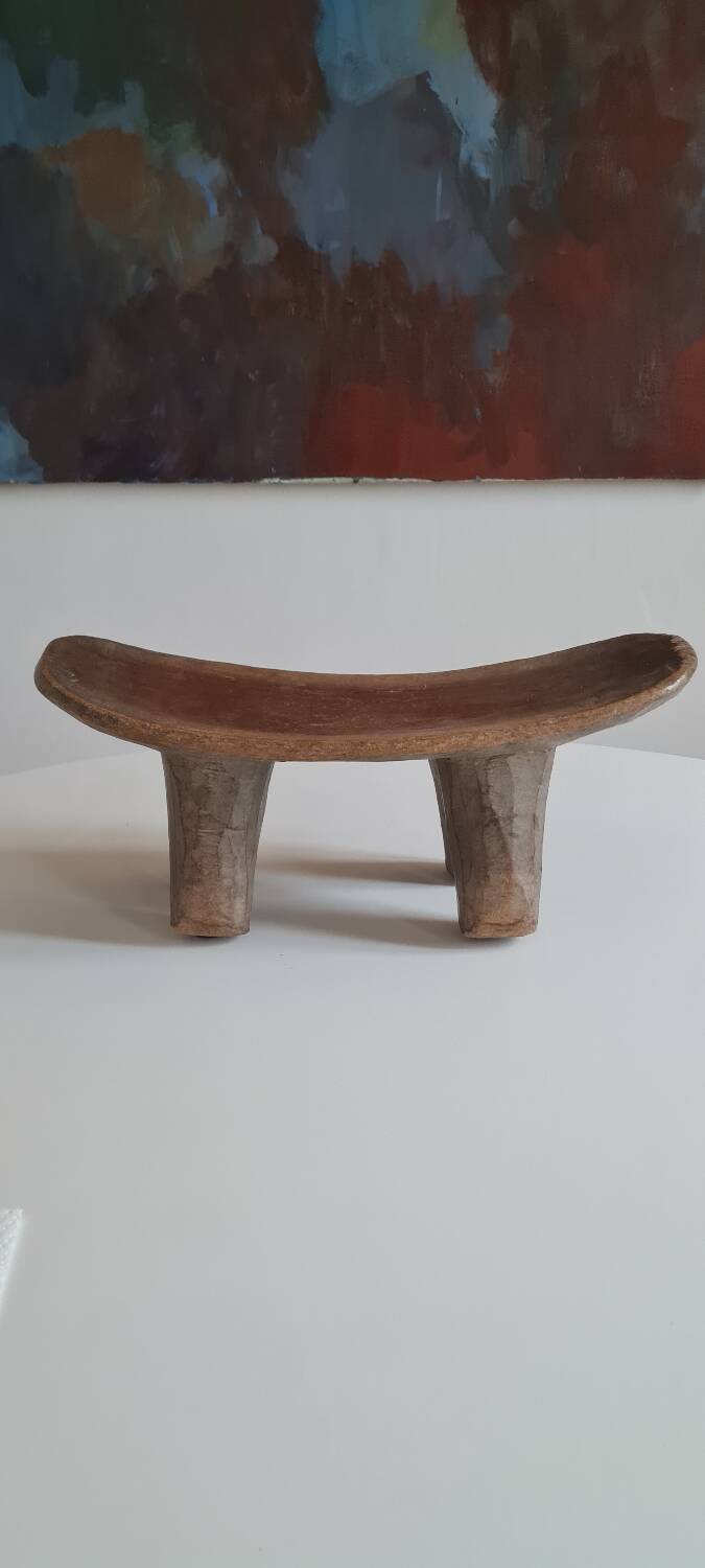 Vintage wooden Senufo stool circa 1960