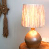 Sandstone ball lamp, raffia day sores, 60s