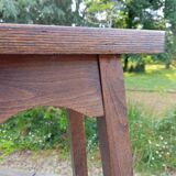 High stool in solid oak, brutalist style, circa 1950/60