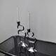 Pair of circle candlesticks by Matthew Hilton, England, 1980