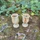 Paire de verres en onyx et leur coffret