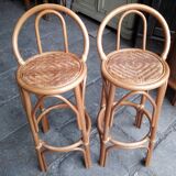 Rattan bar with two stools