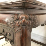 Side table in iron wood and marble from China Circa 1900