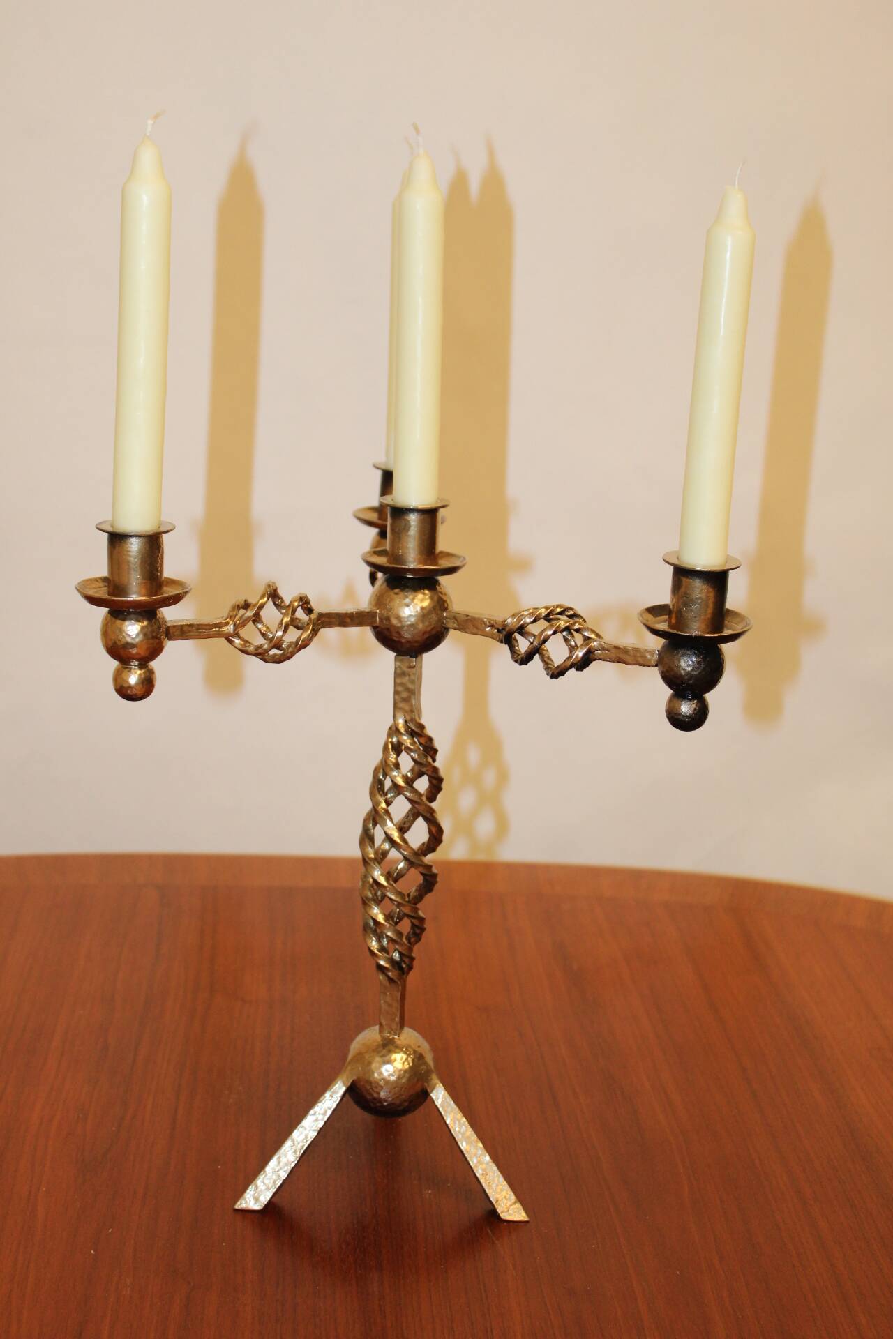 5-candle chandelier in gold-painted metal Denmark