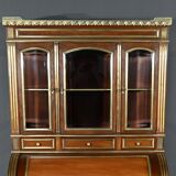 Rare Small Cylinder Desk and Showcase, Louis XVI style – Mid-19th century