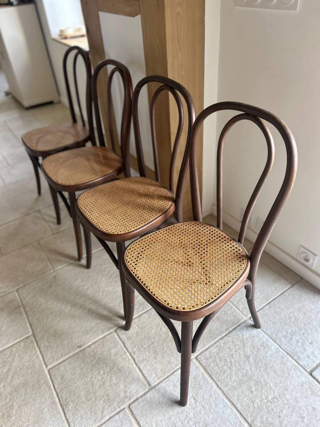 Vintage cane bistro chairs