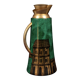 Aldo Tura Mod. 968D Hand-Decorated Green Goatskin Parchment Thermos Italy 1960