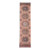 3x11 Dark Salmon Turkish Runner Rug, 85x336Cm SK 5476