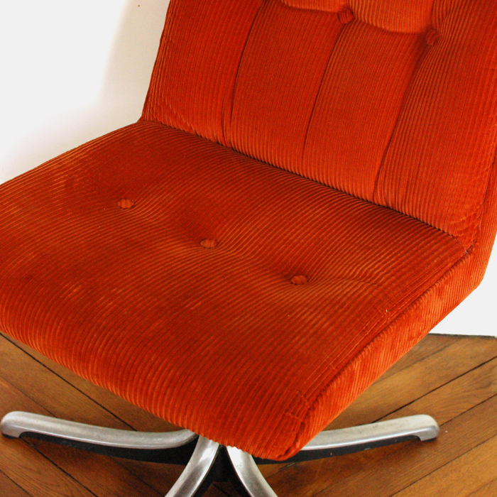 Pair of armchairs orange 70s