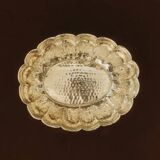 Large silver-plated metal dish from the second half of the 20th century