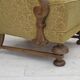 1960s, Danish armchair, furniture cotton/wool fabric, solid oak wood.