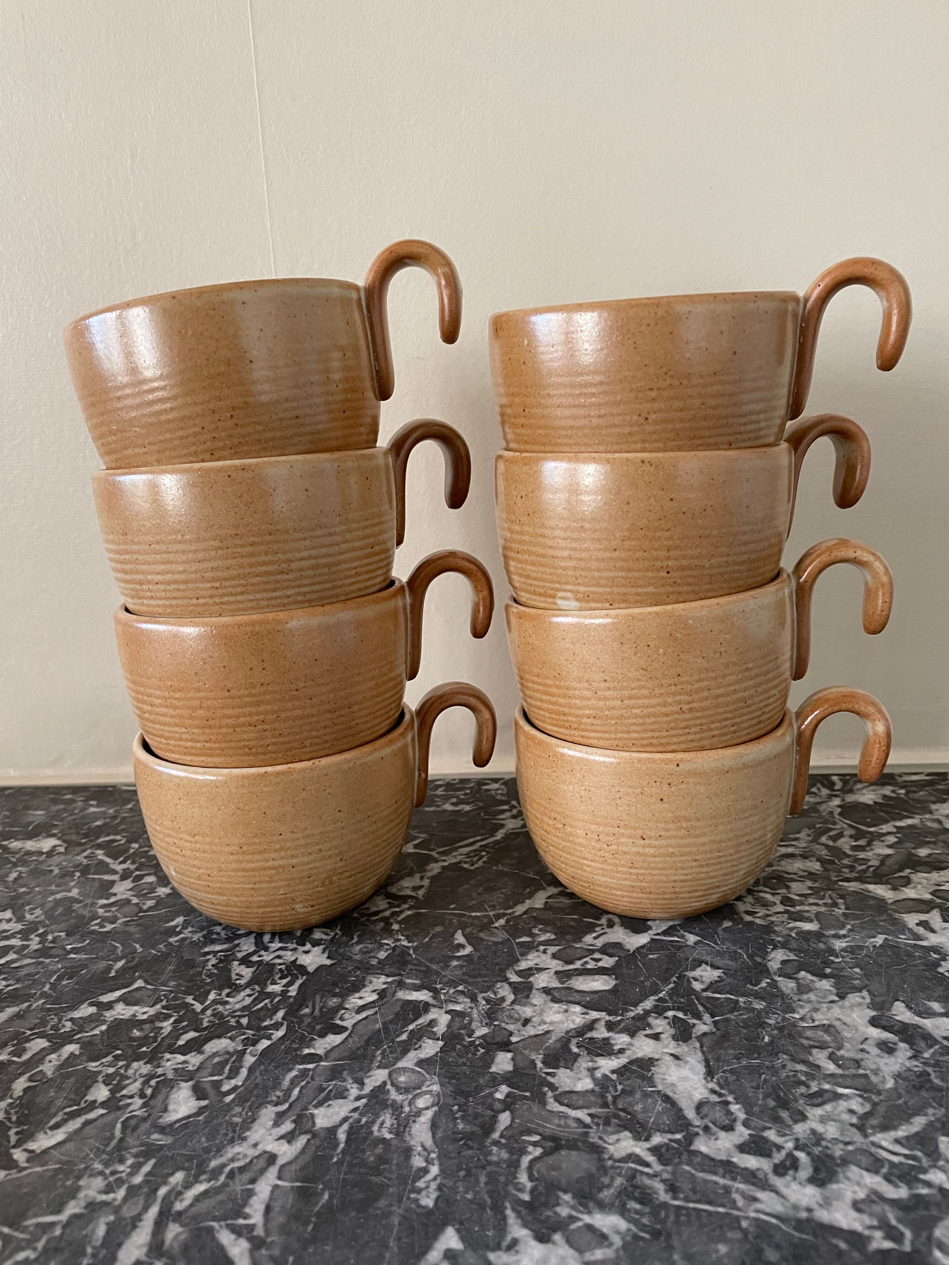 Tasses à thé grès Village France CNP