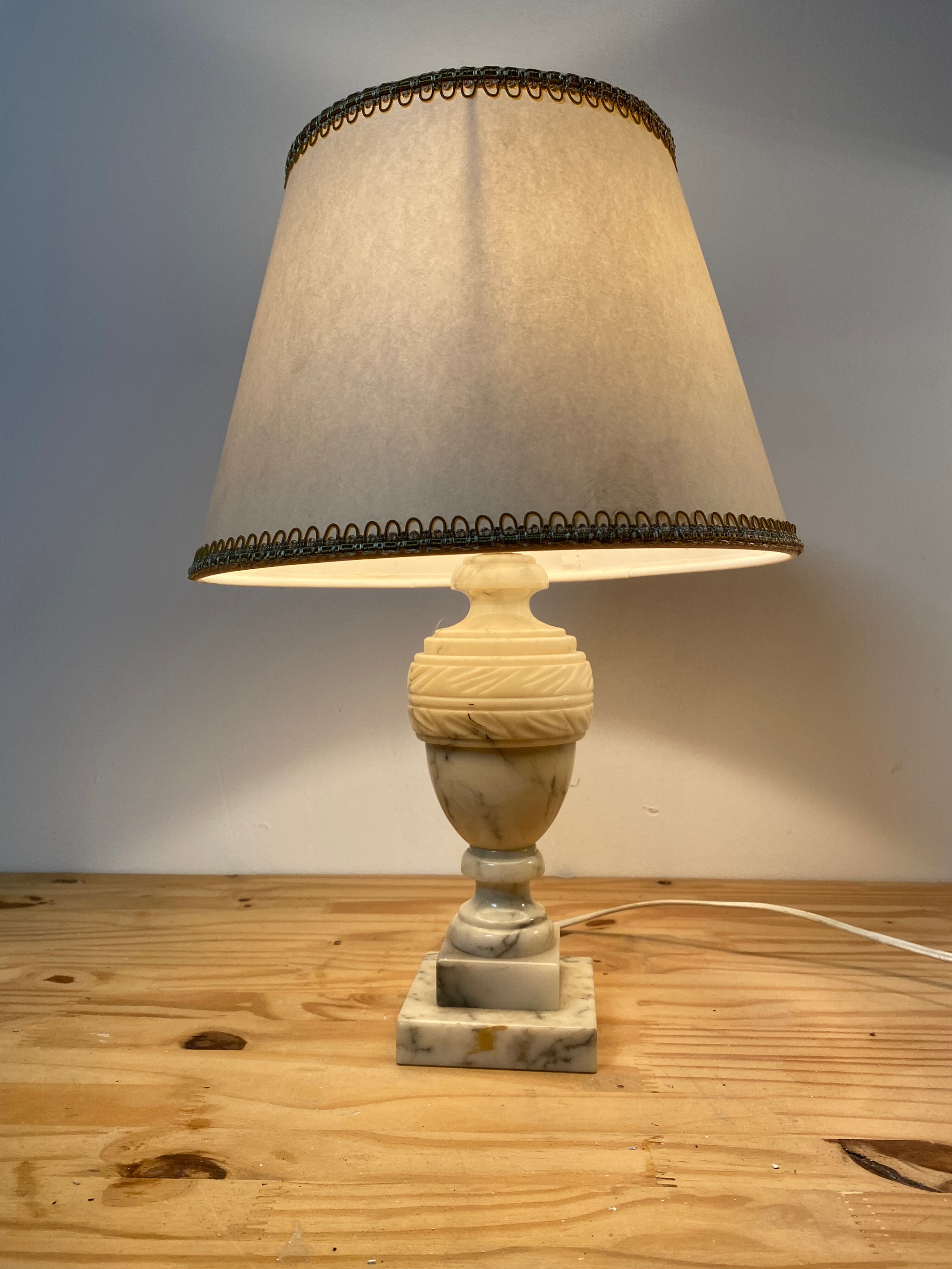 Alabaster table lamp
