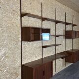 60s 70s teak wall shelf Wall Unit Kai Kristiansen for FM Møbler Denmark