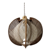 Scandinavian woven suspension lamp