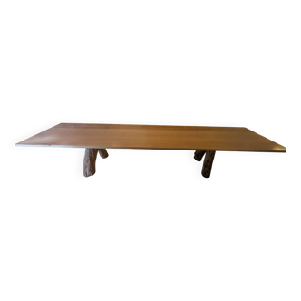 Frake solid wood table with oak legs