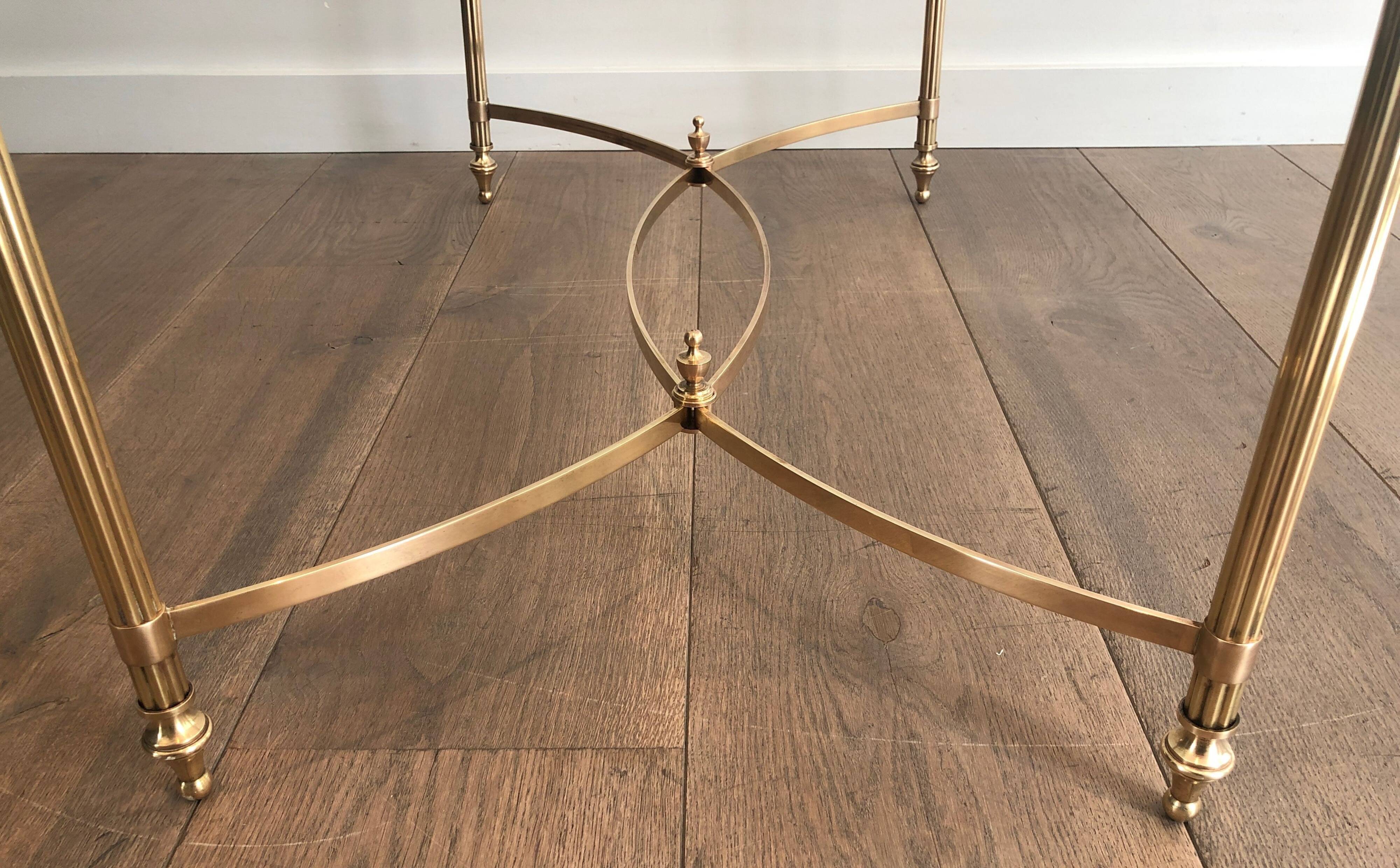 Neoclassical style brass coffee table by Maison Jansen