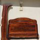 Solid walnut bed with very old walnut burl.