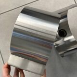 Pair of Space Age brushed metal wall lights