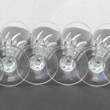 Set 8 vintage champagne flutes