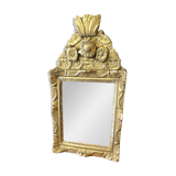 Small louis xiv mirror in gilded carved wood, early 18th century