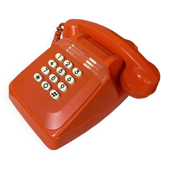 Orange telephone with buttons