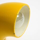 Very rare original Space Age 60s yellow table lamp made of iron by Temde