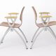 Set of 4 Vintage Pagholz Stackable Chairs, Industrial Dining Chairs, German