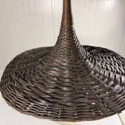 XXL rattan wicker hanging lamp 1960’s