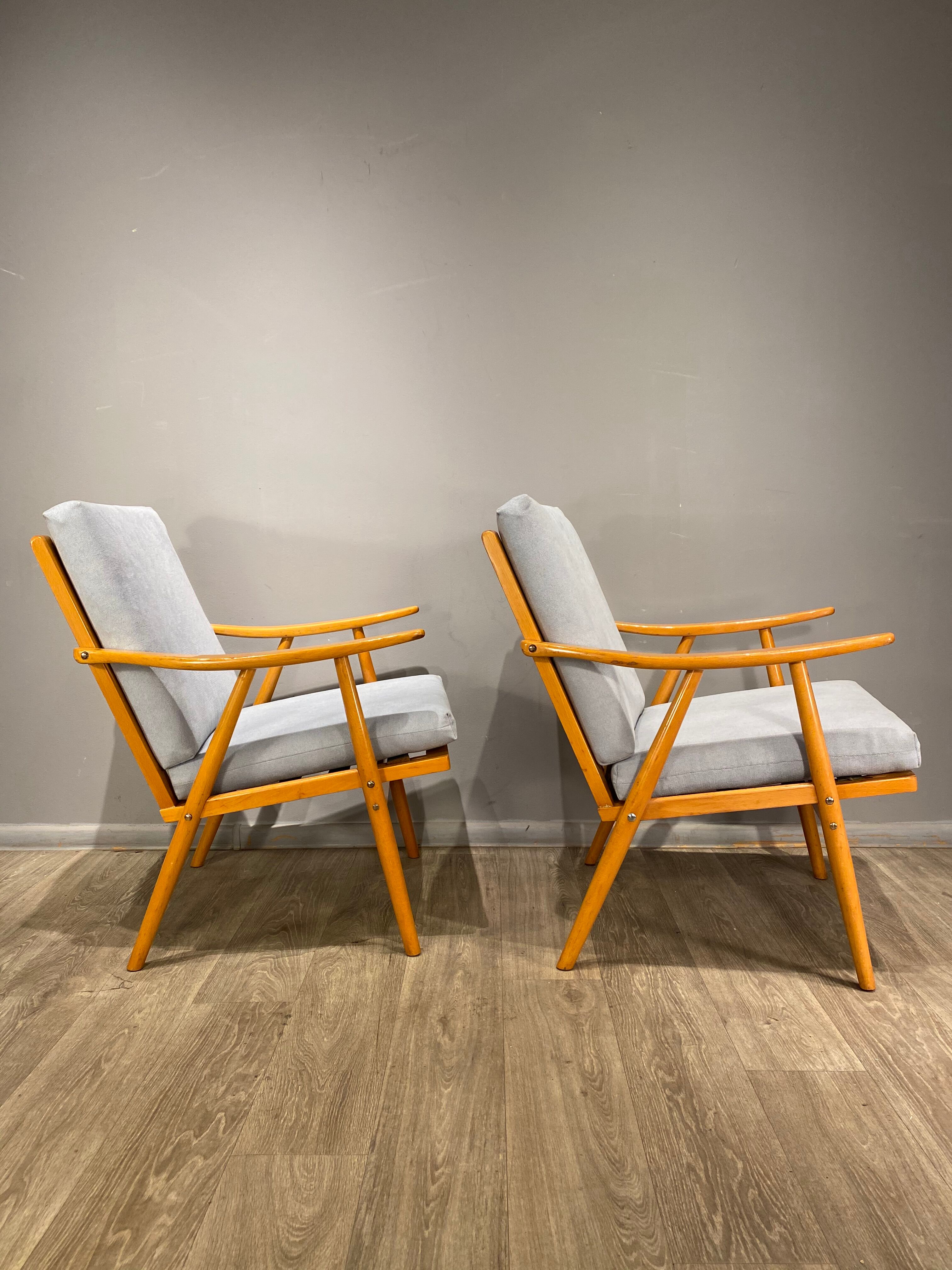 Para lekkich foteli TON Vintage Czechy 60'