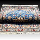 Tapis Persan Nain Iran Laine Et Soie "fait Main - 0.85 X 1.29 Mètres
