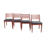 Set of 4 dining chairs by Erling Torvits for Sorø Stolefabrik, 1960s