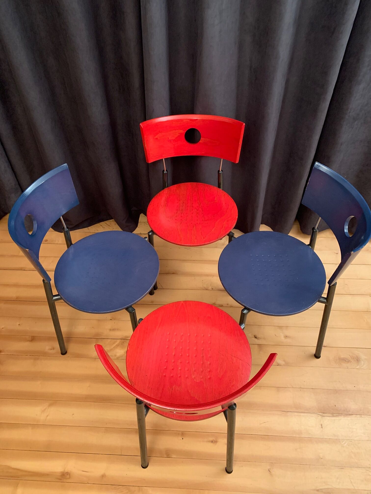 A set of four Kusch + Co chairs, 70s