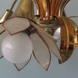 Floral chandelier 1970-1980 Hollywood Regency