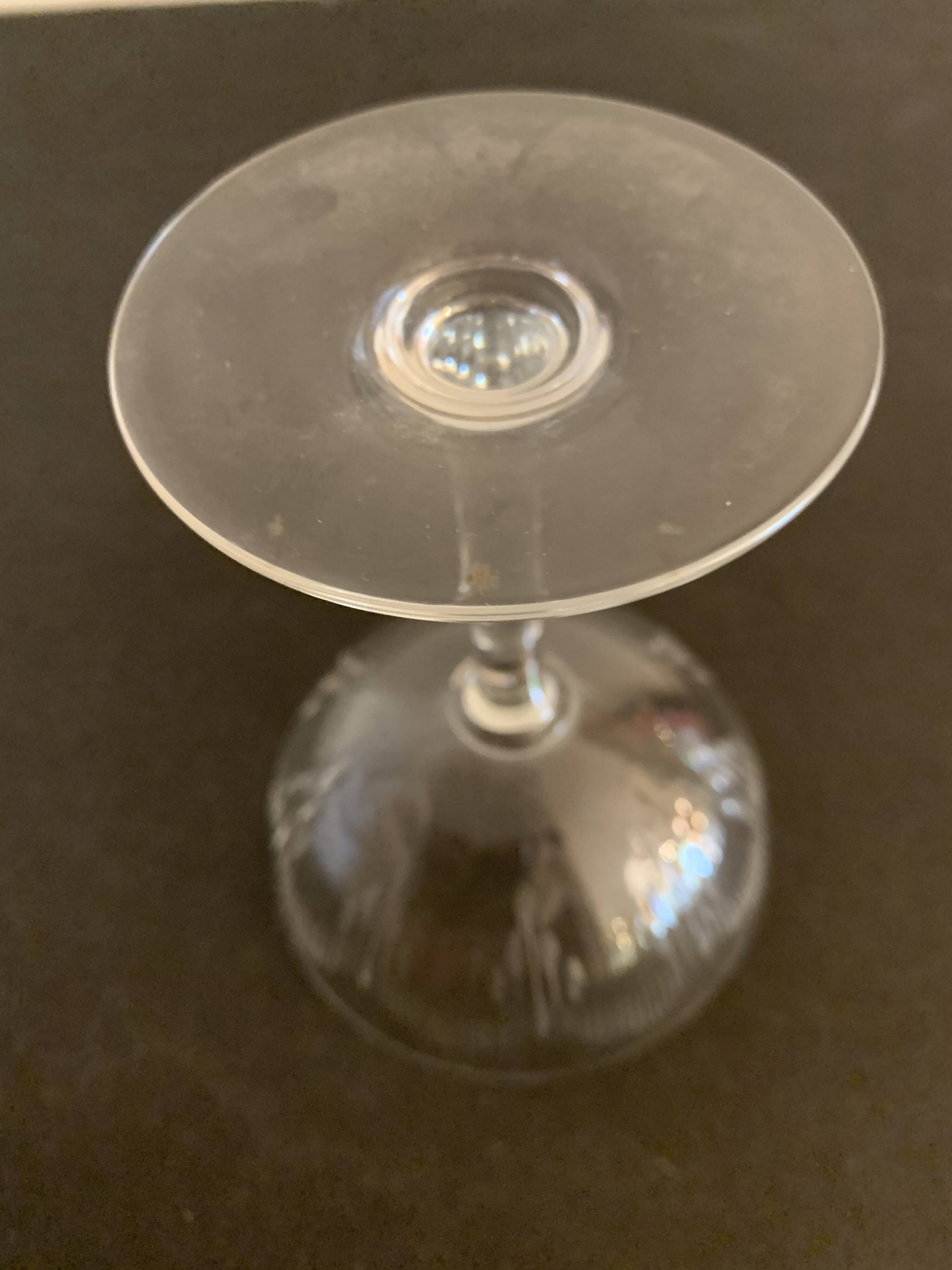7 cut crystal champagne glasses