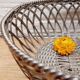 Vintage braided metal basket